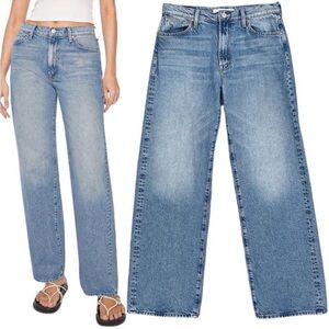 MOTHER The Dodger Sneak Wide leg jeans in Leap at the Chance, sz 28